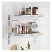 VidaXL Wandregal 50 x 23,5 x 3 cm Silber