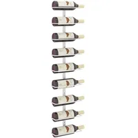 VidaXL Wand-Weinregal für 9 Flaschen Weiß Eisen