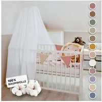 Lilimaus Betthimmel Babybett [in 12 Farben] Himmel Babybett aus