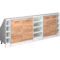 Vicco Dachschrägenschrank-Set, Rion, Weiß/goldkraft Eiche, 5er Set, geeignet für