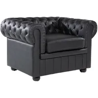 Beliani Sessel CHESTERFIELD Leder 108 x 70 x 77