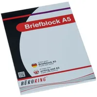Büroring Briefblock A5/50 Blatt, blanko, holzfrei, weiß,