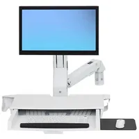 Ergotron StyleView® Steh-Sitz Combo Schwenkarm mit Ablagefläche, weiß