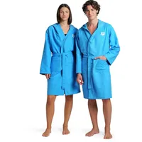 Arena Herren Mantel Compact Microfiber Robe Turquoise-White M