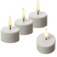 UYuni LED Mini Teelichter 4 St. 4 cm weiß