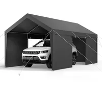 Vevor Carport 3,65 x 6,09 m grau mit abnehmbaren