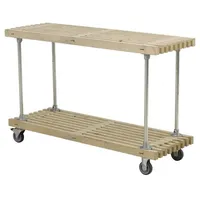 Plus Latten Grill- / Anrichtetisch mit Rädern -138 cm
