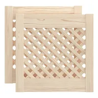 VidaXL Schranktüren 2 Stk. Gitter-Design 39,5x39,5cm Massivholz Kiefer