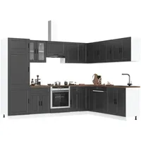 VidaXL Küchenschrank-Set Porto 14-tlg. Schwarz