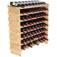 Vevor Weinregal Weinständer für 72 Flaschen, BambusßFlaschenregal mit 8