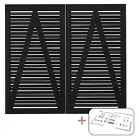 Plus Gartentor 200 x 180 cm Schwarz/Holz