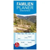 Calvendo Familienplaner 2026 - Griechenland mit 5 Spalten (Wandkalender,