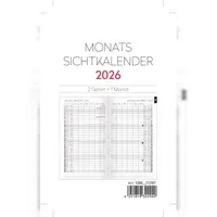Adina 2026 ADINA Monats-Sichtkalender 9x15cm 2S/1Monat Einlage