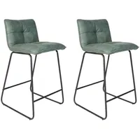 MID.YOU Barhocker-Set Jeremy 2er-Set ca. 44x87 cm Grün