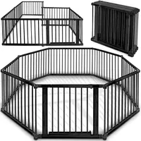 KIDUKU KIDUKU® 7,2 Meter Laufgitter schwarz XXL klappbar inkl.