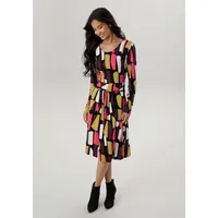 Aniston SELECTED Jerseykleid Shirtkleid Grafisch Rot/Schwarz 44