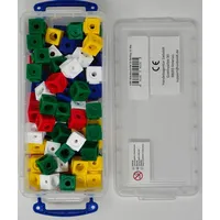 Handelsagentur Sieboldt 100 Steckwürfel 5- farbig 1,7cm in der
