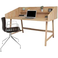 Aea Stilvoller Hellbrauner Schreibtisch Designer Bürotische Luxus Holz Möbel