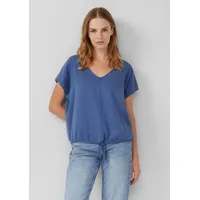 S.Oliver Ärmellose Bluse aus Lyocell mit Tunnelzug am Saum