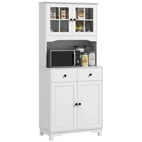 Homcom Küchenbuffet Hochschrank mit Mikrowellenregal 74,5 x 40 x