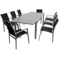 DEGAMO MARINA Set 9-tlg. Silber/Schwarz