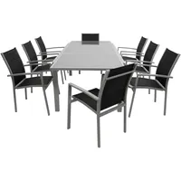 DEGAMO PISA Set 9-tlg. Silber/Grau/Schwarz