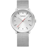Mondaine Doppio Herren Mesh 41 mm MLE.41210.SM