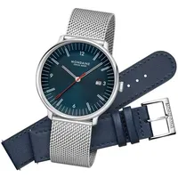 Mondaine Doppio Blau Edelstahl 41 mm MLE.41240.LQV.SET