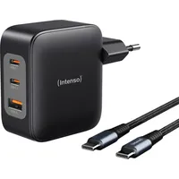 Intenso W100ACC+C520C black USB-C® Adapter 100W USB-A, USB-C® Schwarz