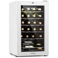 Klarstein Weinkühlschrank 63L 24Fl Touch-Bedienfeld 5-18°C Weißes Glas