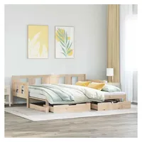 VidaXL Tagesbett Ausziehbar mit Schubladen 90 x 200 cm