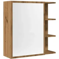 VidaXL Spiegelschrank Artisan-Eiche 62,5x20,5x64 cm Holzwerkstoff