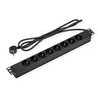 Value 19-Steckdosenleiste 8fach, 1 HE, Schutzkontakt-Stecker, 1,8 m