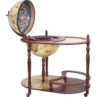 MCW Globusbar mit Tisch Ø 42 cm braun