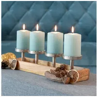 Kamelio Adventskranz Holz Advent Kerzenhalter länglich modern Kerzenständer Weihnachtsdeko