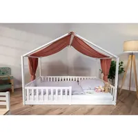 TiSsi tiSsi® Baldachin Musselin für Hausbetten 120-140x200 cm Mokka,