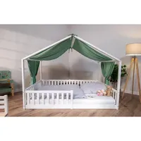 TiSsi tiSsi® Baldachin Musselin für Hausbetten 120-140x200 cm grün