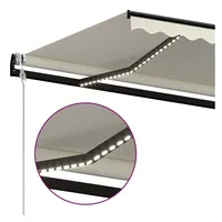 VidaXL Automatische Markise mit LED & Windsensor 400x350 cm