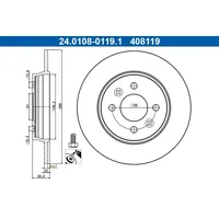 ATE Bremsscheibe ATE 24.0108-0119.1