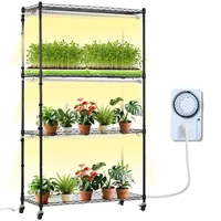 Vevor Pflanzenständer mit Wachstumslicht, 4 Ebenen, 180W, Regal für