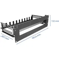 DeLock 67282 - 19'' Schutzschalterleiste, 3HE, schwarz