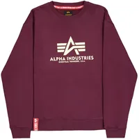 Alpha Industries Sweatshirt ecru / burgunder S