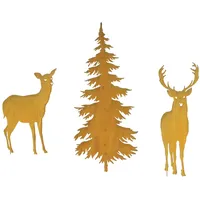 Dekoleidenschaft großer Gartenstecker Hirsch aus Metall in Rost-Optik, 112