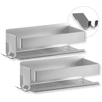 Benkstein Einzel-Duschorganizer 2er-Set silber Silber | Gr.: onesize