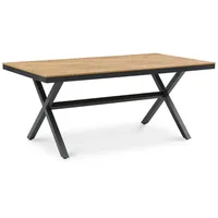Idimex Gartentisch Grau, Natur, Kunststoff, Metall, Mode, 180x76x100 cm