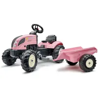 Falk Country Star Traktor mit Anhänger - rosa