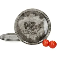 Mambocat 4x Perfetto Pizzateller Schwarz Ø 31,5 cm 4