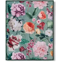 DESCANSO Plaid Fiori, Sehr Weich, Kuscheldecke, 130x160 cm, Wendeoptik,