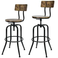 Costway KOMFOTTEU Barhocker Küchenhocker braun