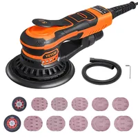 Vevor Exzenterschleifer 5&6Zoll,bürstenloser 350-W-Exzenterschleifer,10.000 PRM,6 variable Geschwindigkeiten,elektrischer Schwingschleifer mit
